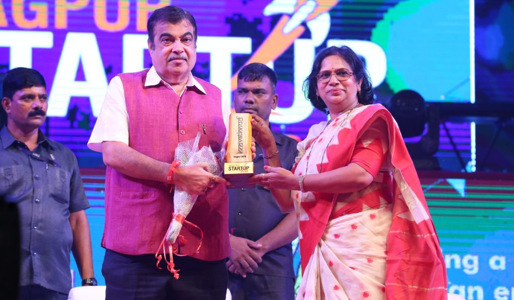 Nitin Gadkari and Nanda Jichkar at NSF 2019