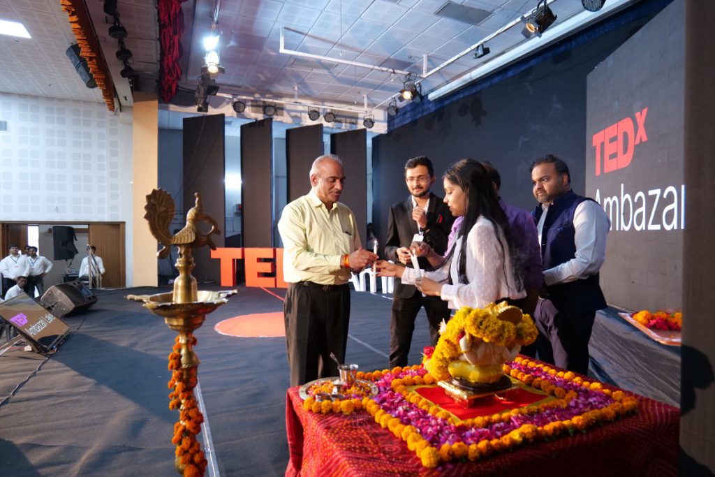 Lamp lighting at TEDx event