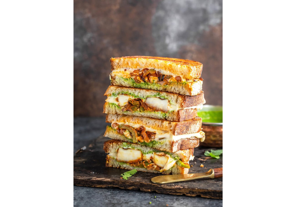 Spicy Paneer Tikka Sandwich