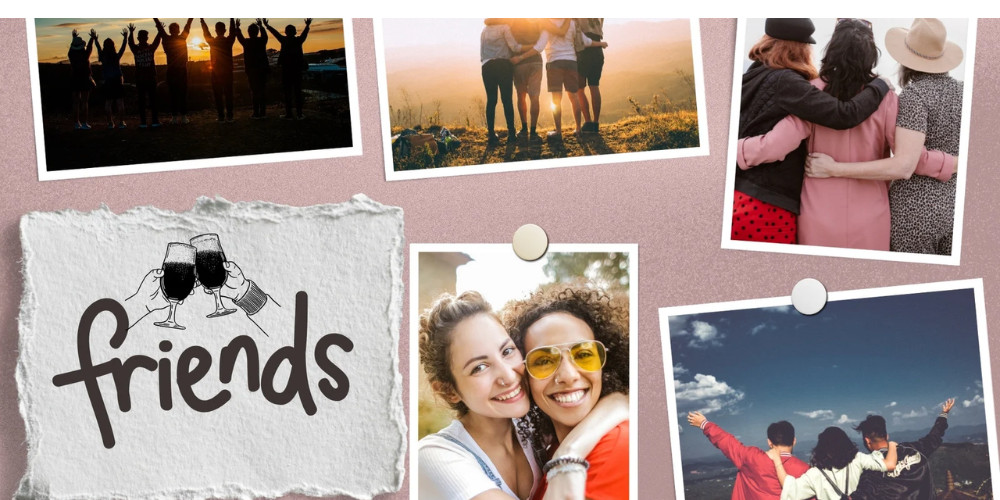 1. Share a photo collage of you and your friend on social media