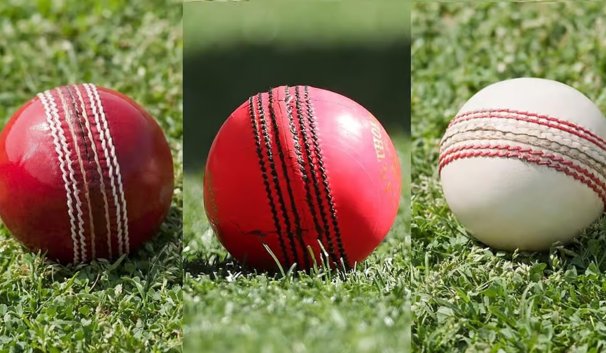 White, Red, and Pink Cricket Balls