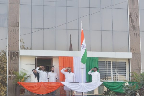 Dr. Ketan Mohitkar and team at ICTRD Republic day flag hoisitng