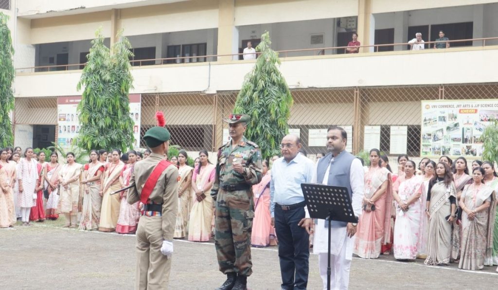 Dr. Ketan Mohitkar as Chief Guest at 79th Independence Day Celebration at Nagpur Gujarat Mandal Campus